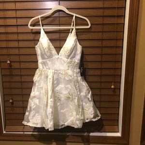 White Embroidered Skater Dress